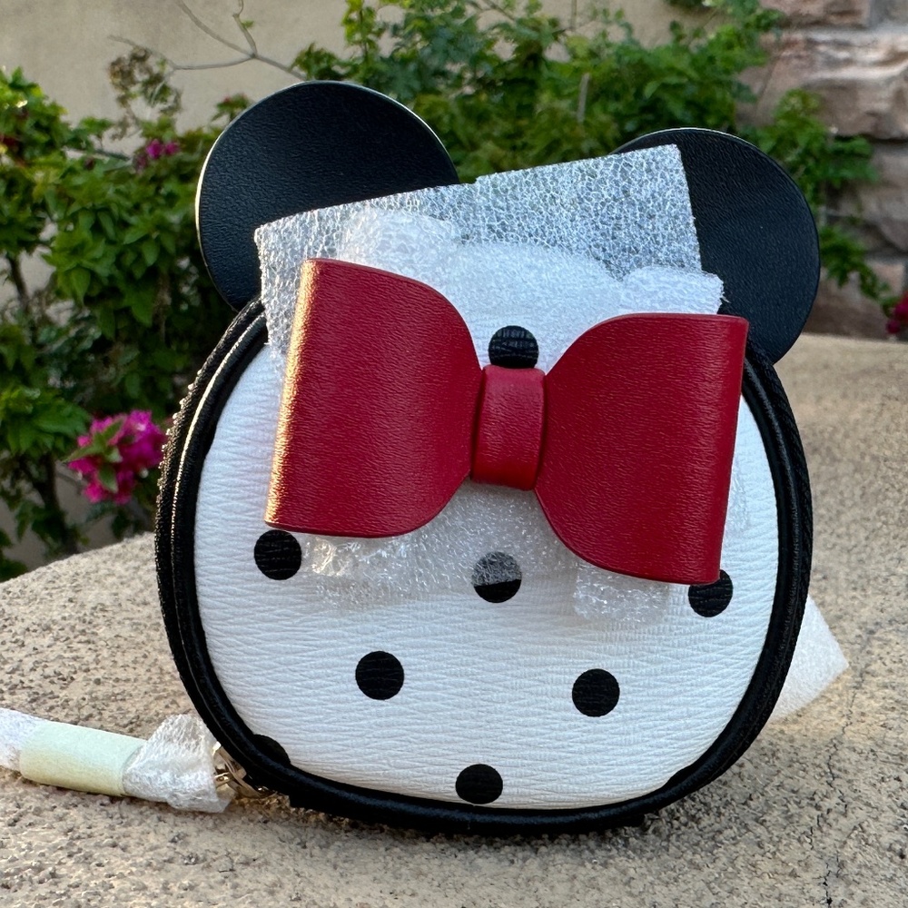 Kate Spade Minnie Mouse Coin Purse and AirPod Holder with Key Ring NWT